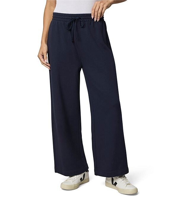 Splendid Matilda Terry Knit Drawstring Ankle Length Lounge Pants, Navy - Image 1