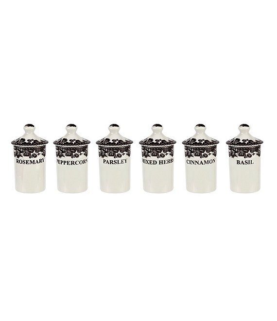 Spode Festive Fall Collection Delamere Spice Jars, Set of 6