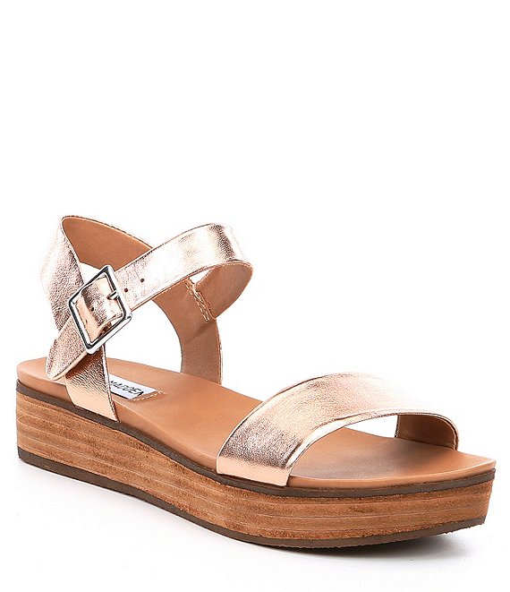 Steve Madden Aida Leather Flatform Sandals