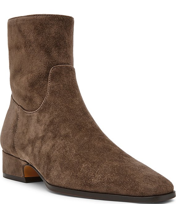 Steve Madden Dusty Suede Square Toe Ankle Booties