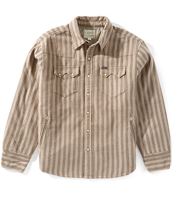 Tecovas Sawtooth Long Sleeve Jacquard Shacket, Gray/Black - Image 1