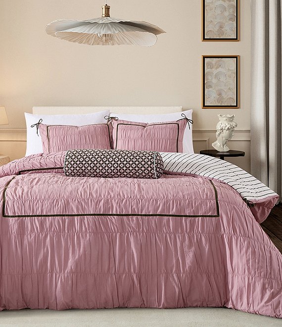 Ted Baker London Ruched Hotel Reversible Comforter Mini Set, Mauve - Image 1