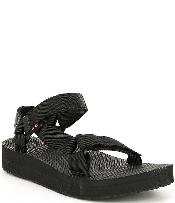 Color:Black - Image 1 - Wedge Midform Universal Sandals
