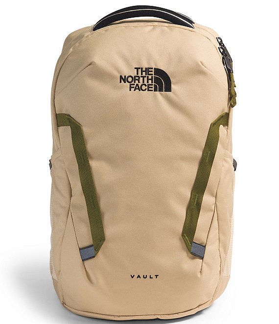 The North Face Vault Large Laptop Backpack, Khaki Stone-TNF Black - Image 1