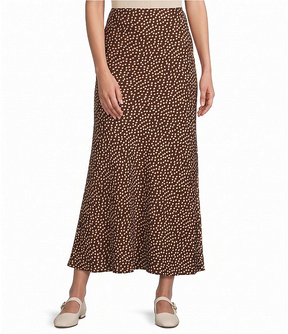 Things Between Dotted Print Maxi Skirt