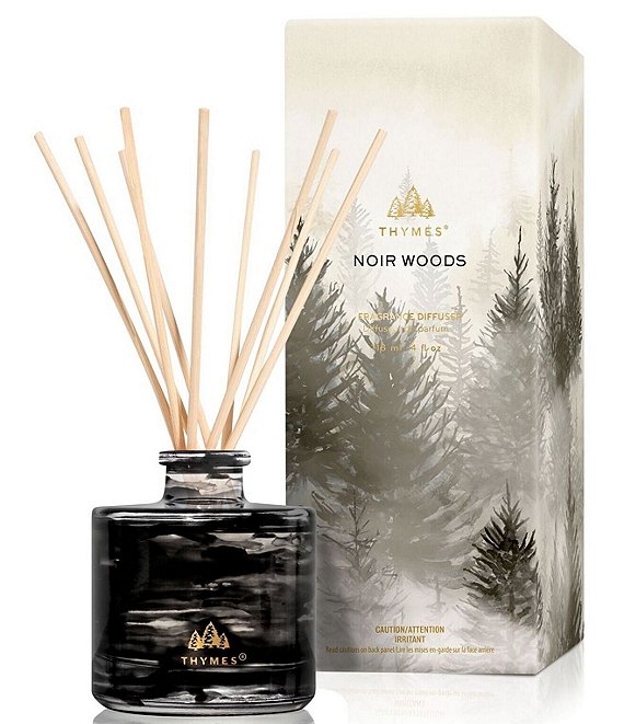 Thymes Noir Woods Petite Reed Diffuser, 4 oz