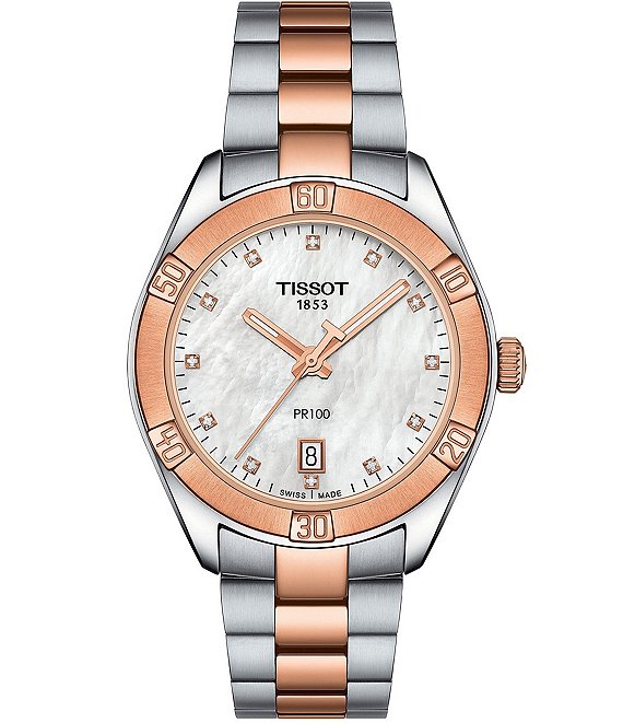 Tissot PR 100 Sport Chic Two-Tone Watch