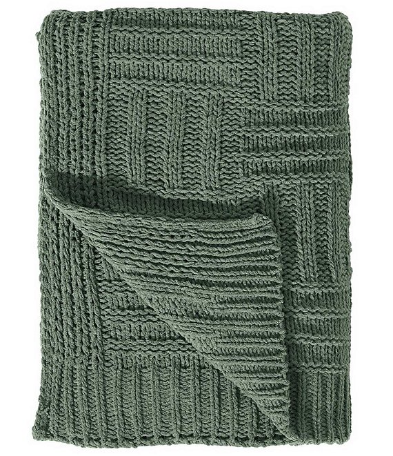 Tommy Bahama Chain Basket Knit Throw Blanket
