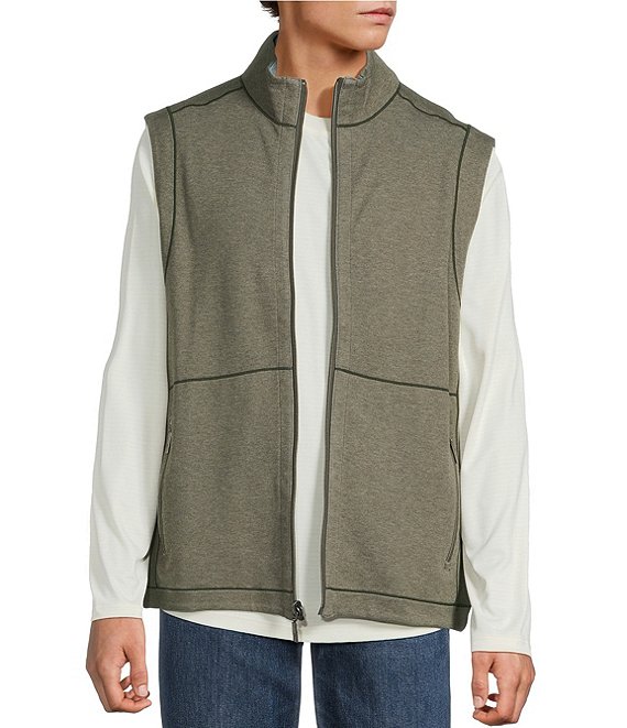 Tommy Bahama Flipview Reversible Vest, Dark Fern Heather - Image 1