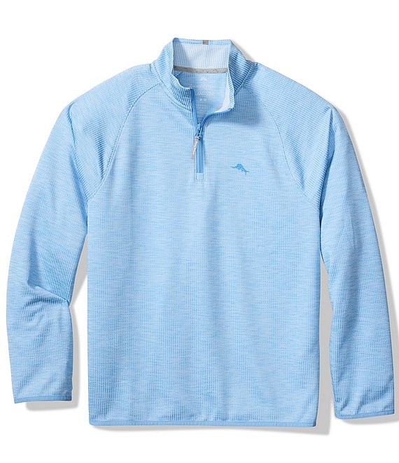 Tommy Bahama Palm Pro Quarter-Zip Pullover, Blue Expanse - Image 1