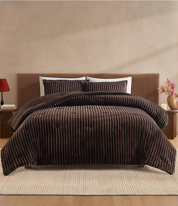UGG Avery Ribbed Plush Reversible Comforter Mini Set
