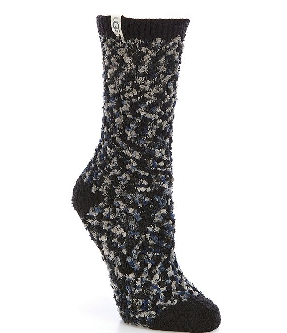 Color:Black Grey - Image 1 - Cozy Chenille Socks