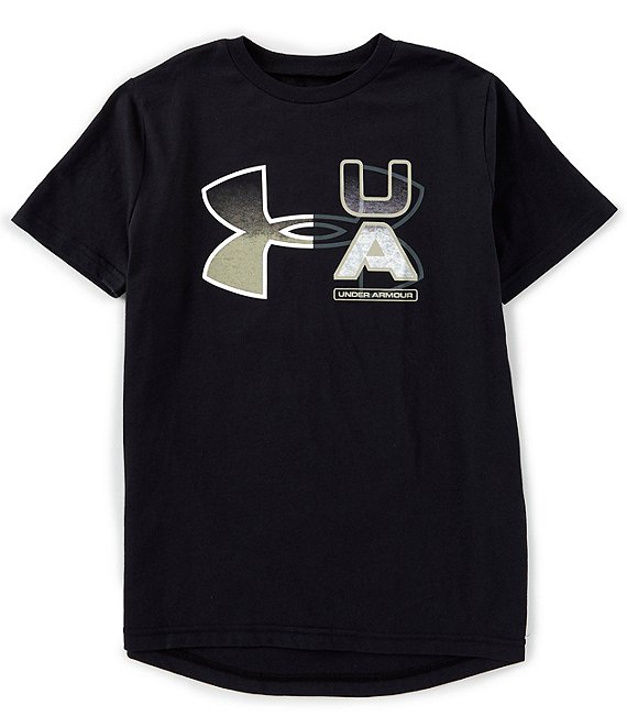 Under Armour Big Boys 8-20 Rival Dip Dye UA Short Sleeve Logo Tee