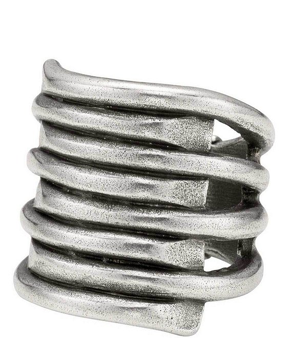 Color:Silver - Image 1 - Stacked Tornado Ring
