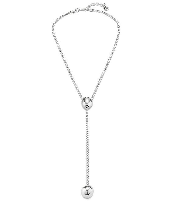 UNOde50 My Energy Collection Lonely Planet Sterling Silver Adjustable Y-Necklace, Silver - Image 1