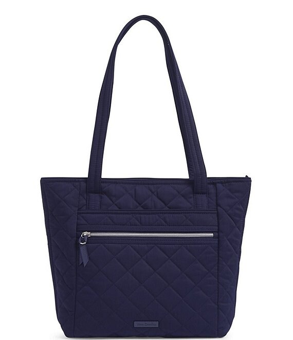 Color:Classic Navy - Image 1 - Performance Twill Collection Small Vera Tote Bag