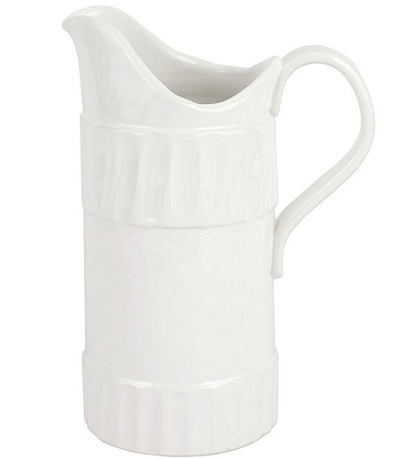 VIETRI Pietra Serena Medium Pitcher, White - Image 1