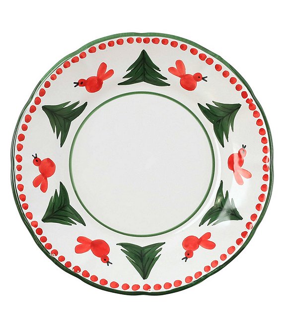 VIETRI Uccello Rosso Dinner Plate
