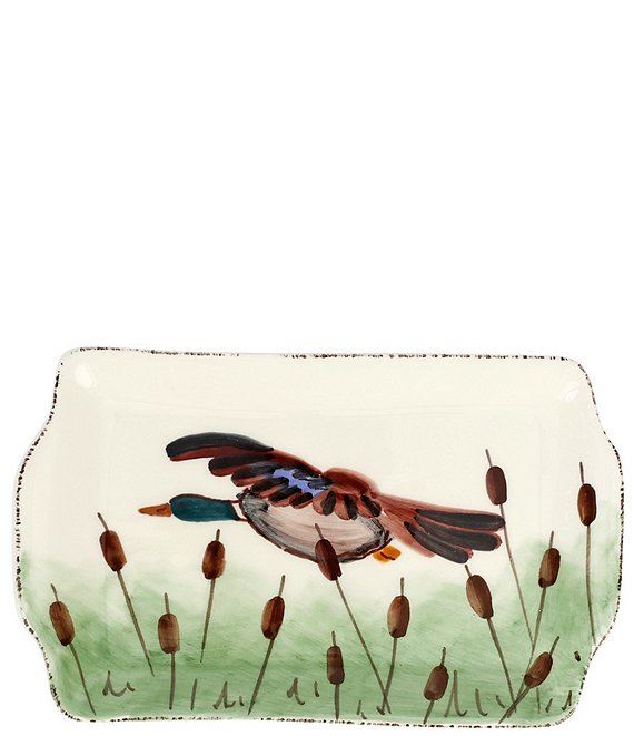 VIETRI Wildlife Collection Mallard Rectangular Plate