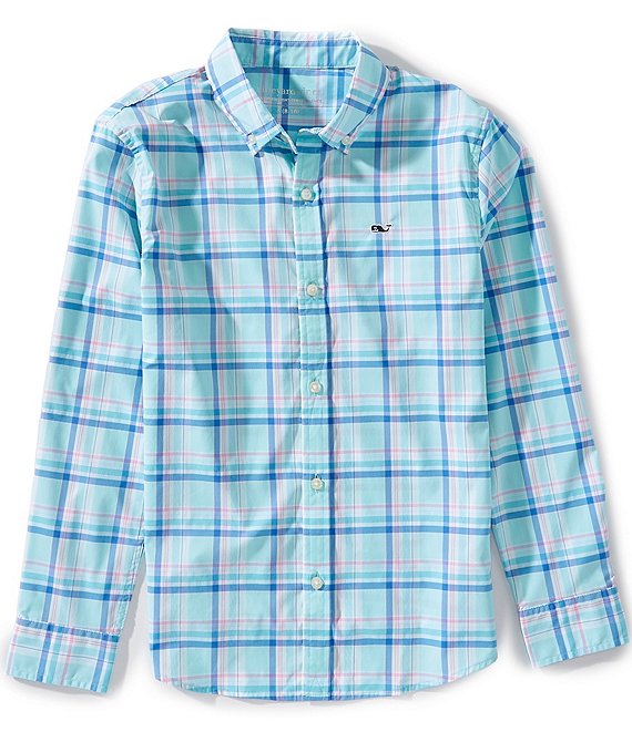 Vineyard Vines Big Boys Duval Check Performance Button-Front Shirt