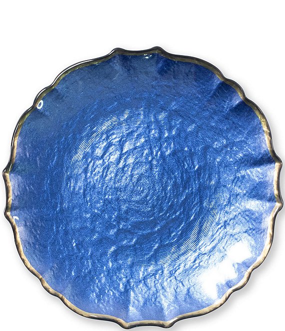 Color:Cobalt - Image 1 - Viva by VIETRI Pastel Glass Salad Plate