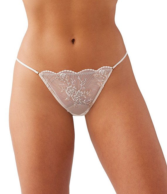 Wacoal Midnight Soiree G-String Lurex Panty, Champagne - Image 1