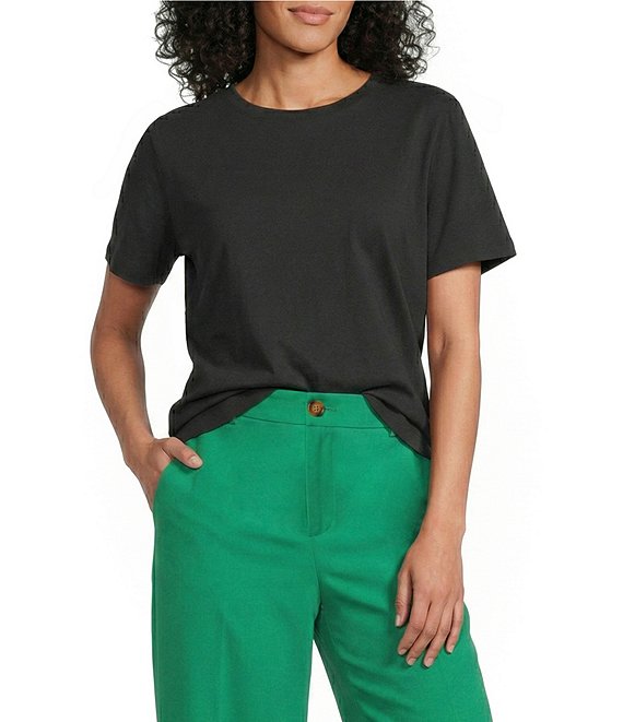 Westbound Perfect Outfit Picks Solid Short Sleeve Crew Neck Top
