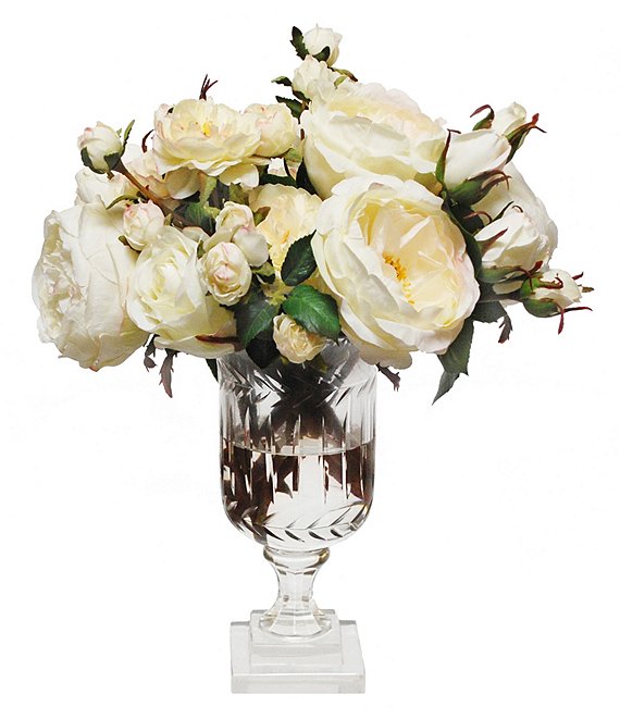 Winward Permanent Botanicals Mix Rose In Tall Leaf Cut Vase