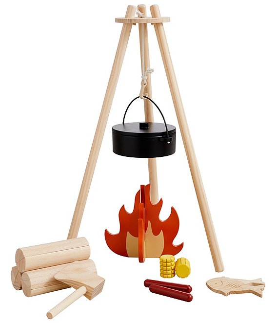Wonder & Wise by Asweets Wonder & Wise By Asweets Home On The Range Wooden Camping Set, Natural - Image 1