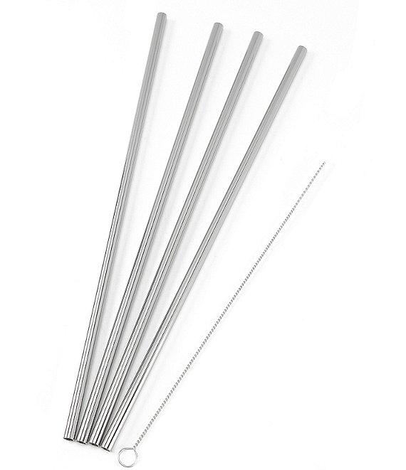 w&p Porter Stainless Steel Set of 4 Straw Set
