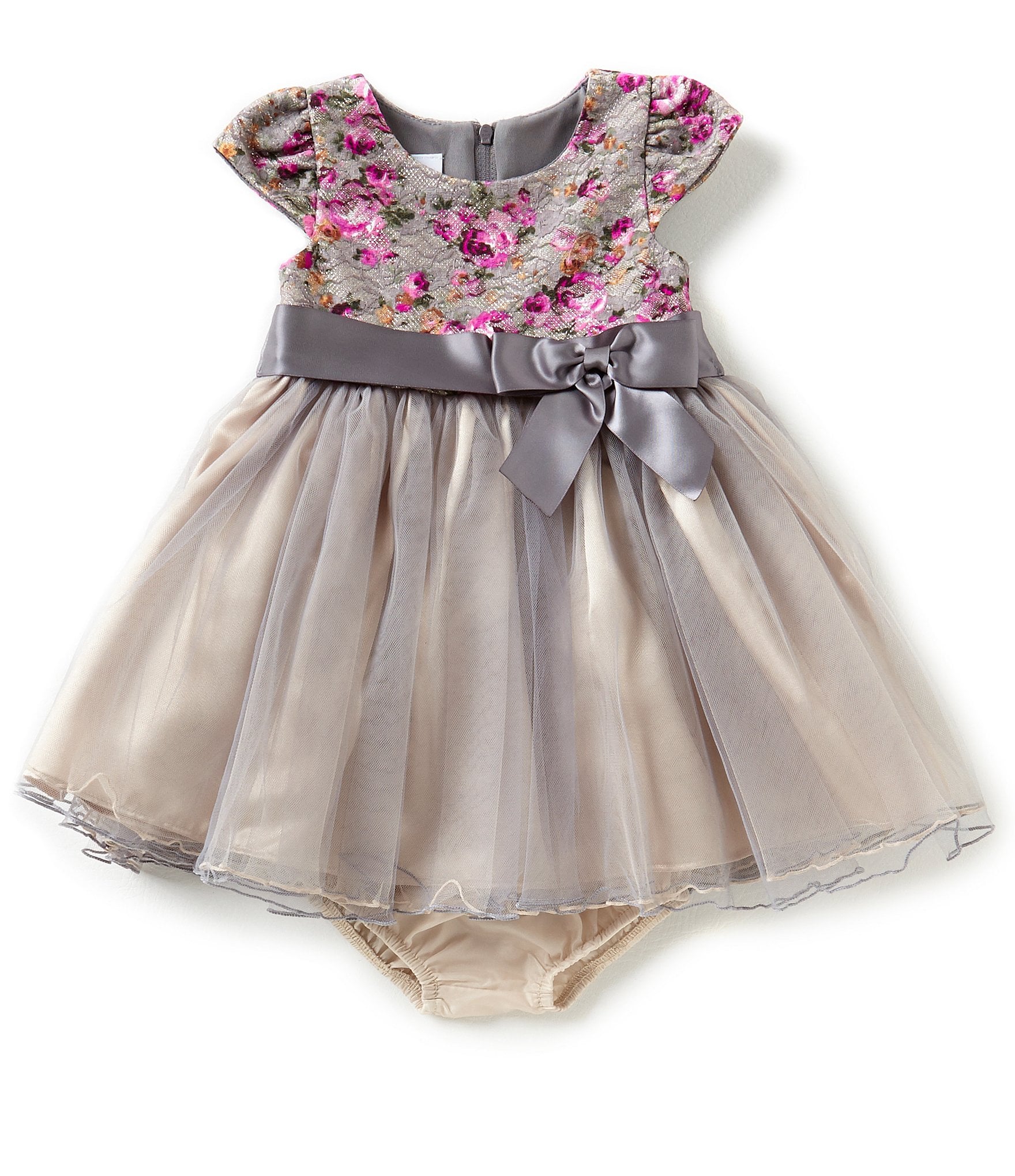 Bonnie Jean Baby Girls Newborn-24 Months Floral Lace ...