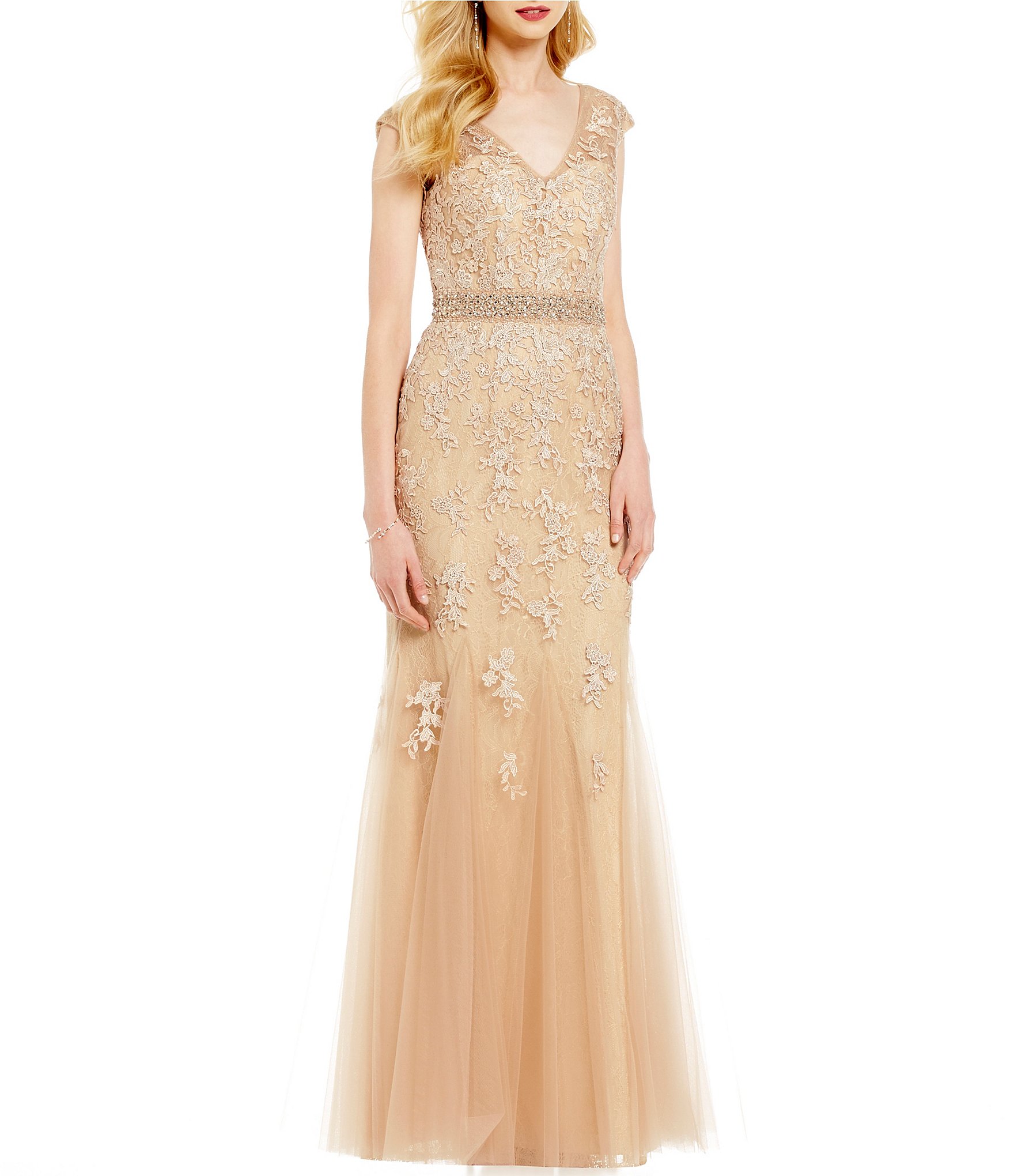 Crochet lace dress champagne color Crochet lace dress champagne color