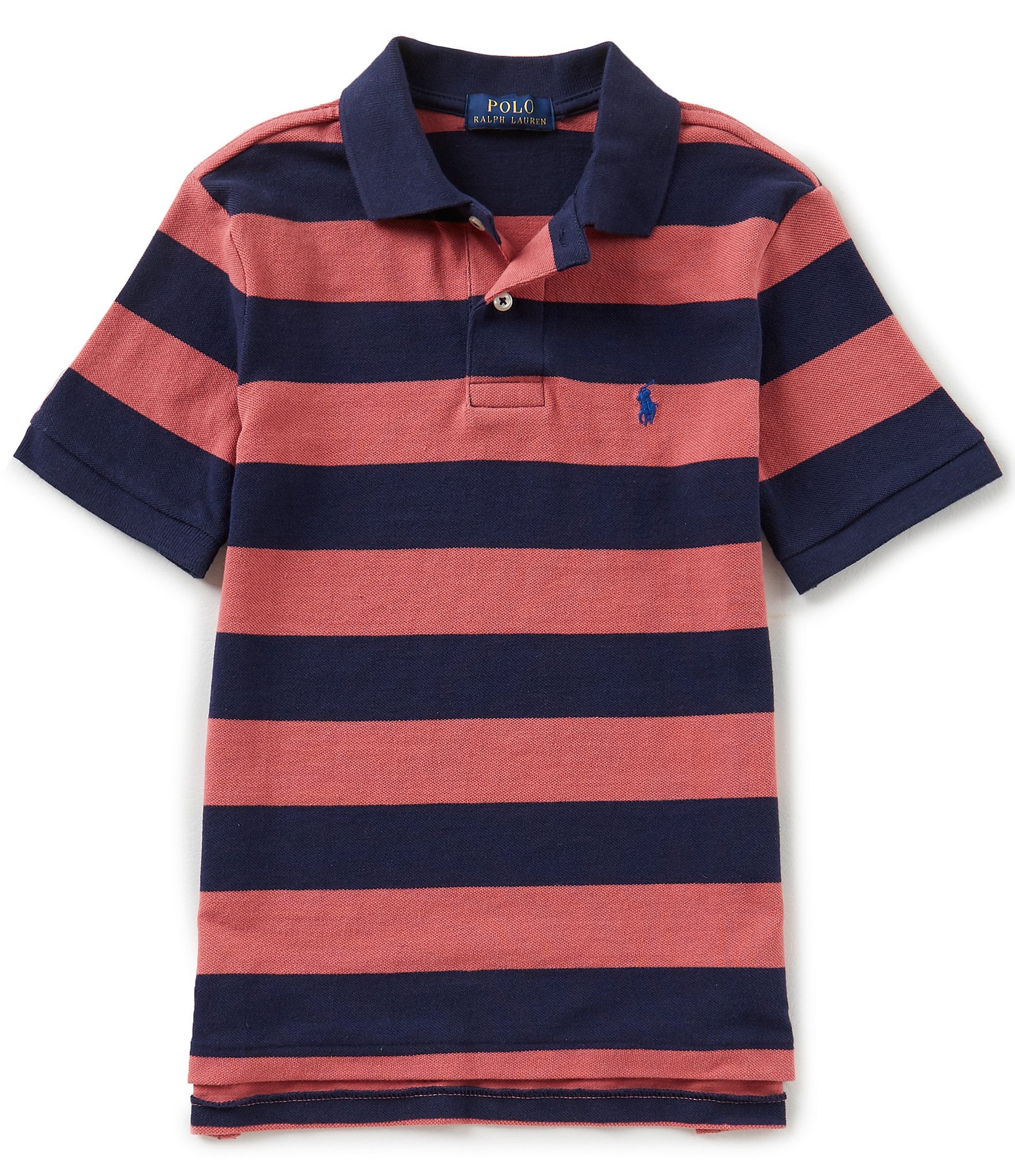 ralph lauren orange polo red striped polo