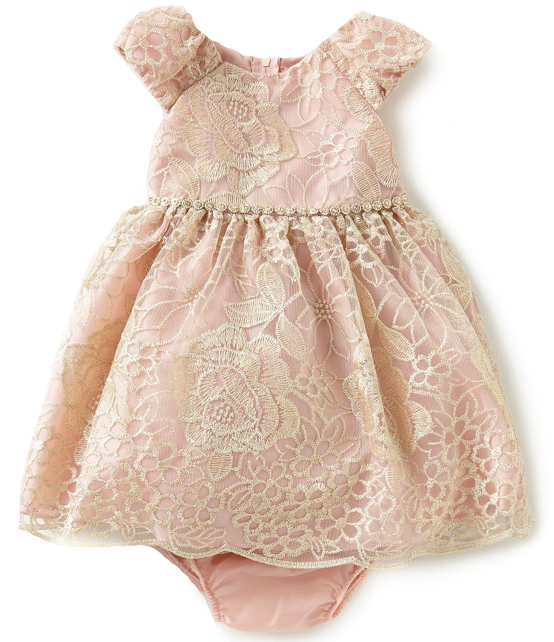 Rare Editions Baby Girls 12-24 Months Embroidered Mesh ...