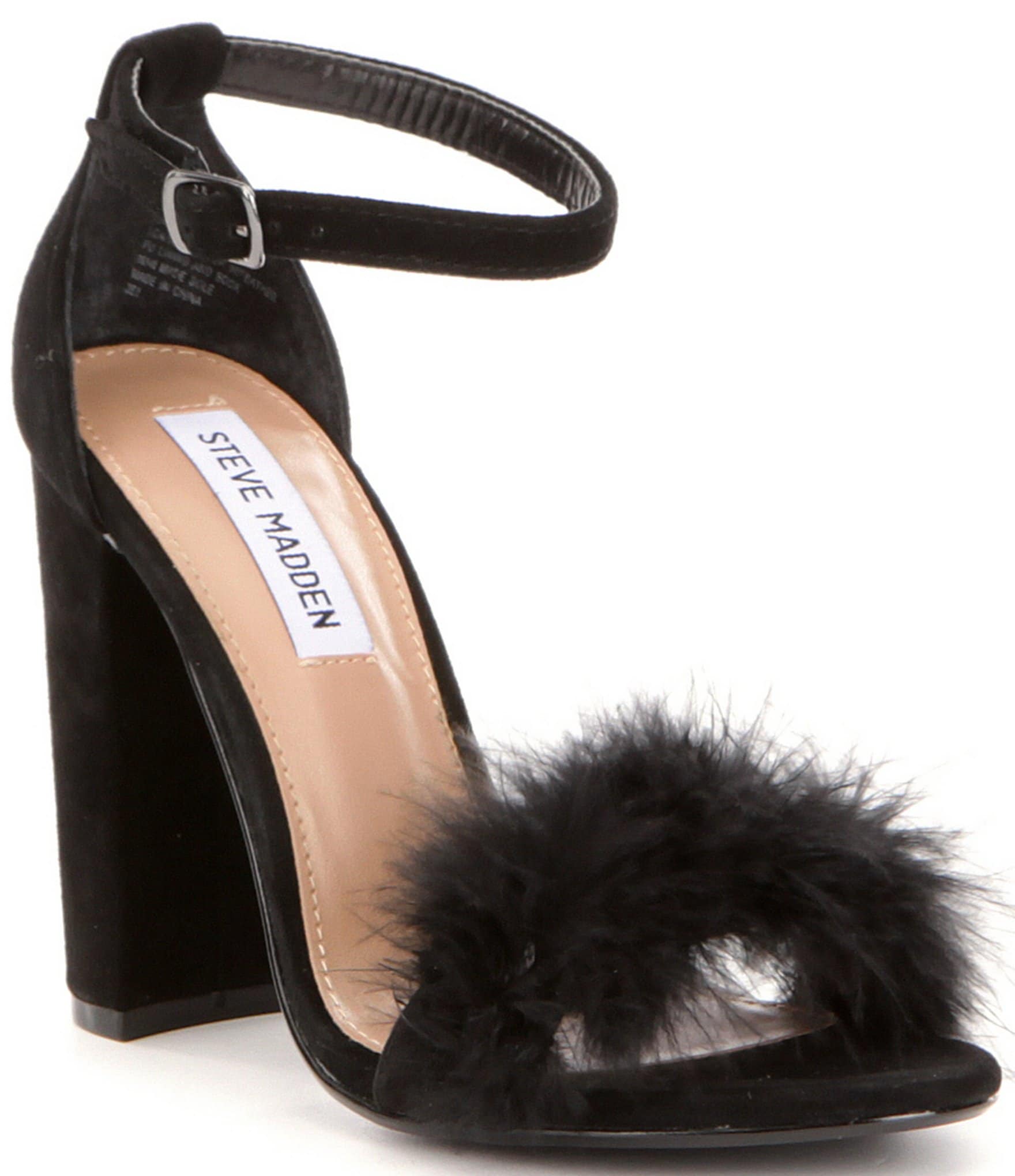 steve madden heels with feathers