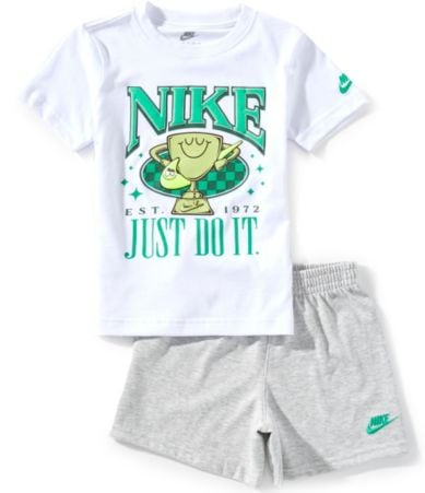 Jordan Little Boys Short Sleeve Playoff T-Shirt & Mesh Shorts Set