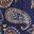 Color Swatch - Navy Gold Paisley