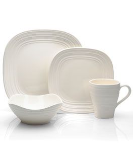 Mikasa Swirl White Dinnerware  Dillards 