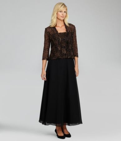 KM Collections Lace Jacket Dress