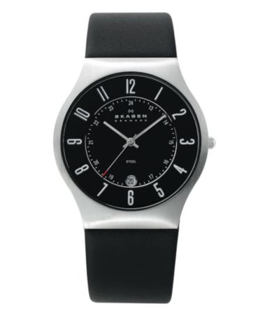 Skagen Leather Strap Watch $110.00