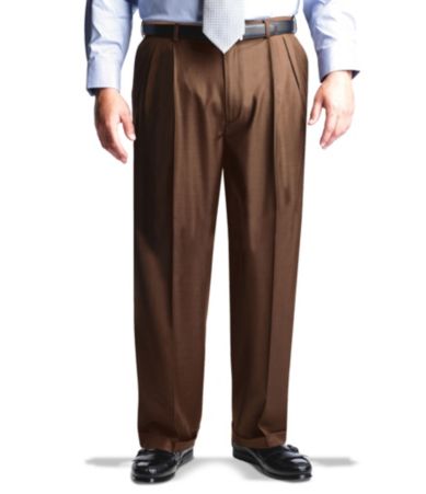 Roundtree & Yorke Big & Tall Expander Easy-Care Double-Pleated Pants