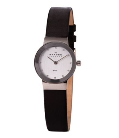 Skagen Black Strap Glitz Watch $95.00