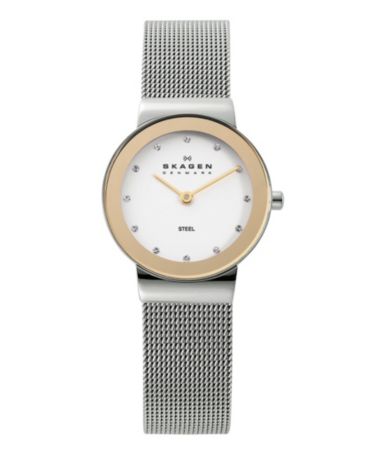 Skagen Glitzy Two Tone Mesh Watch $100.00