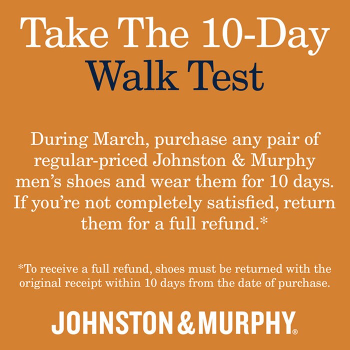 Johnston & Murphy - Take the 10 Day Walk Test for the month of March