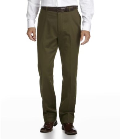 Roundtree & Yorke Flat-Front Expander Chino Pants