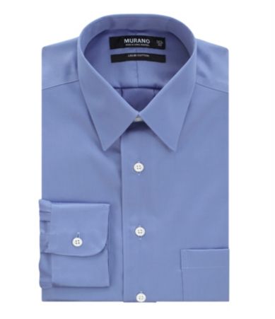 Murano Solid Point-Collar Liquid Cotton Dress Shirt