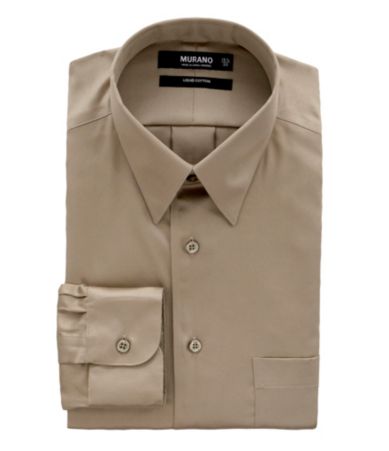 Murano Solid Point-Collar Liquid Cotton Dress Shirt