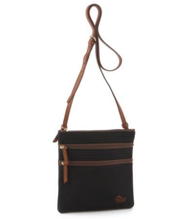 Dooney & Bourke Nylon Triple-Zip Cross-Body Bag
