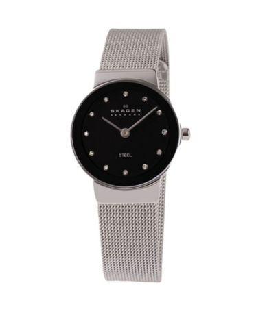 Skagen Black Dial Glitz Watch $100.00