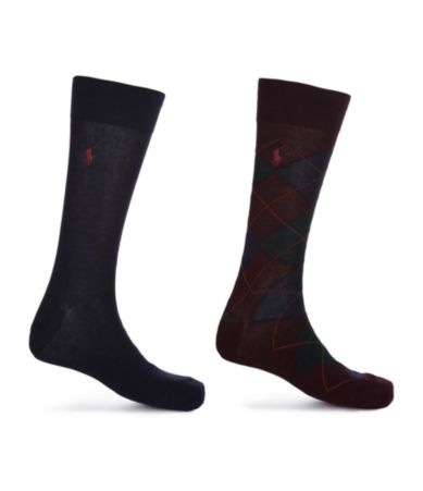 Polo Ralph Lauren Argyle Dress Socks 2-Pack